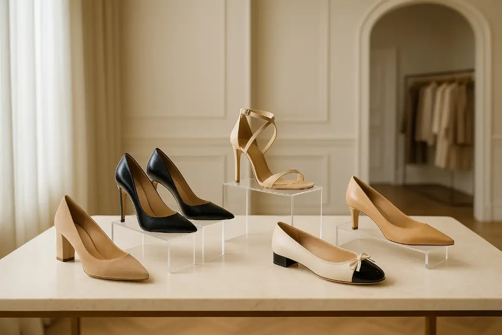 Acrylic Risers with Female Shoes