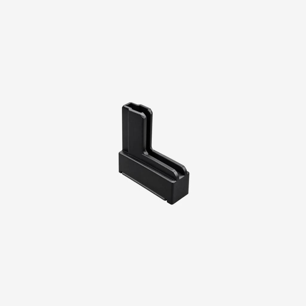 Black L Shape Magnetic Sign Holder without Plastic Grip Strip
