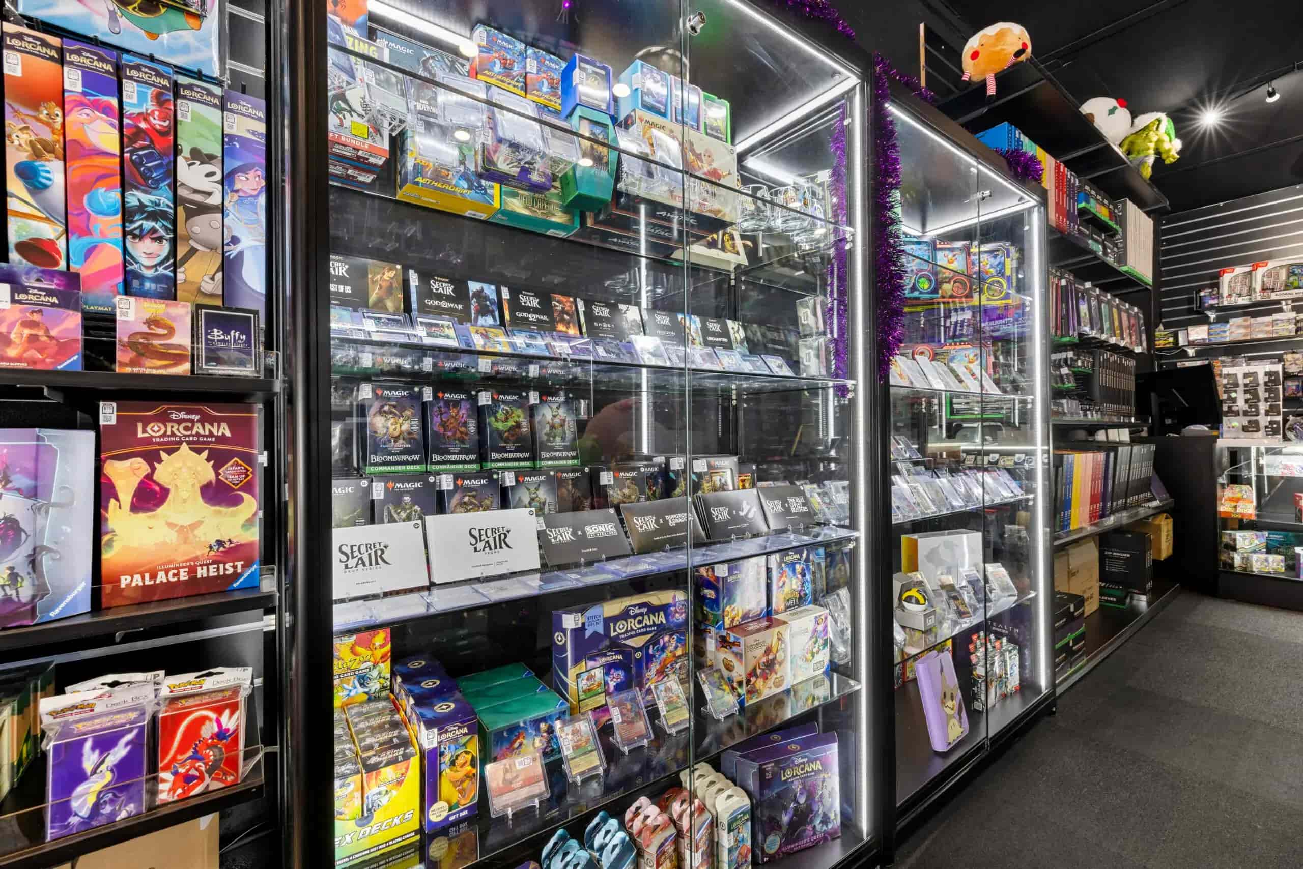 Glass shelves used for retail product displays