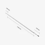 Black Magnetic LED Bar for 1200mm Wide Gondola Shelving - Measurements - LEDBAR12B