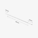 White Magnetic LED Bar for 900mm Wide Gondola Shelving - Measurements - LEDBAR90W